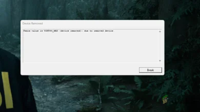 Alan Wake 2 Device Removed Error Message