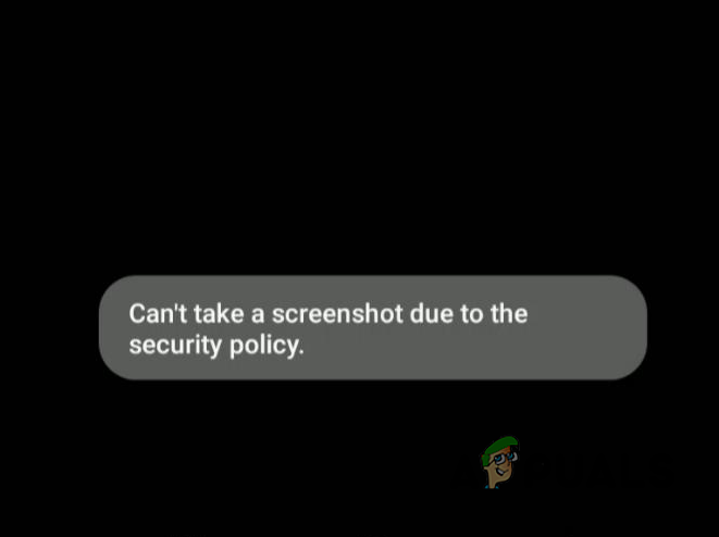 Can't Take a Screenshot Due to the Security Policy
