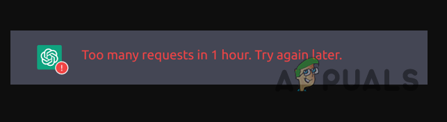 Too Many Requests in 1 Hour Error Message in ChatGPT