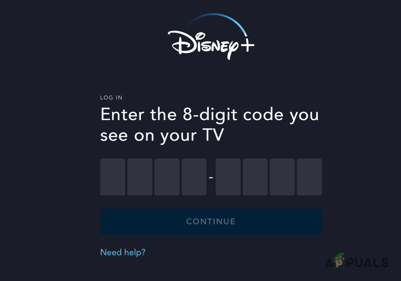 Disney+ 8-digit Code