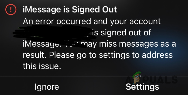 iMessage is Signed Out Message