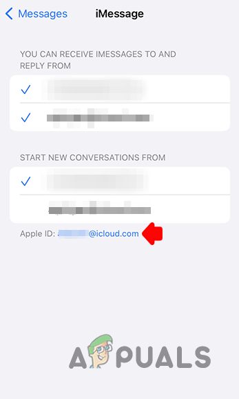 Tapping on Apple ID