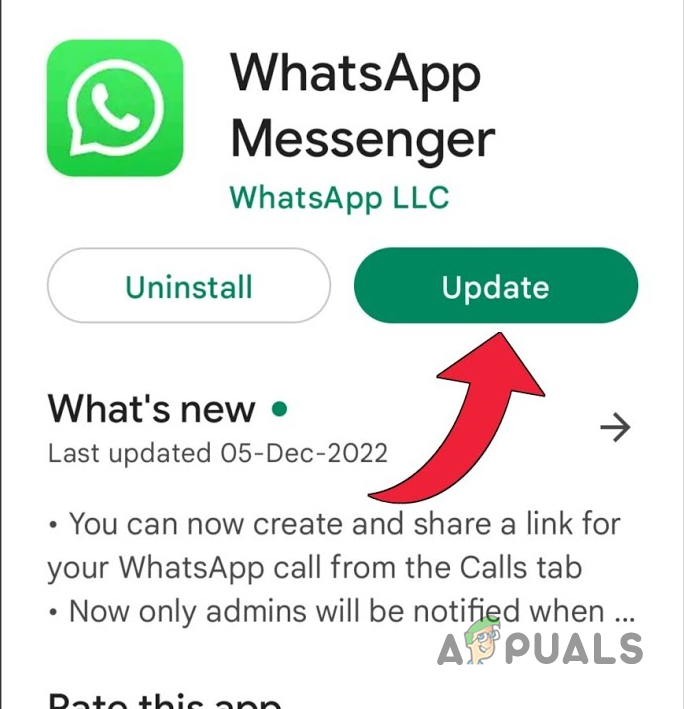 Updating WhatsApp