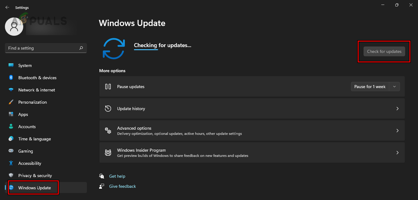 Check for Windows Updates