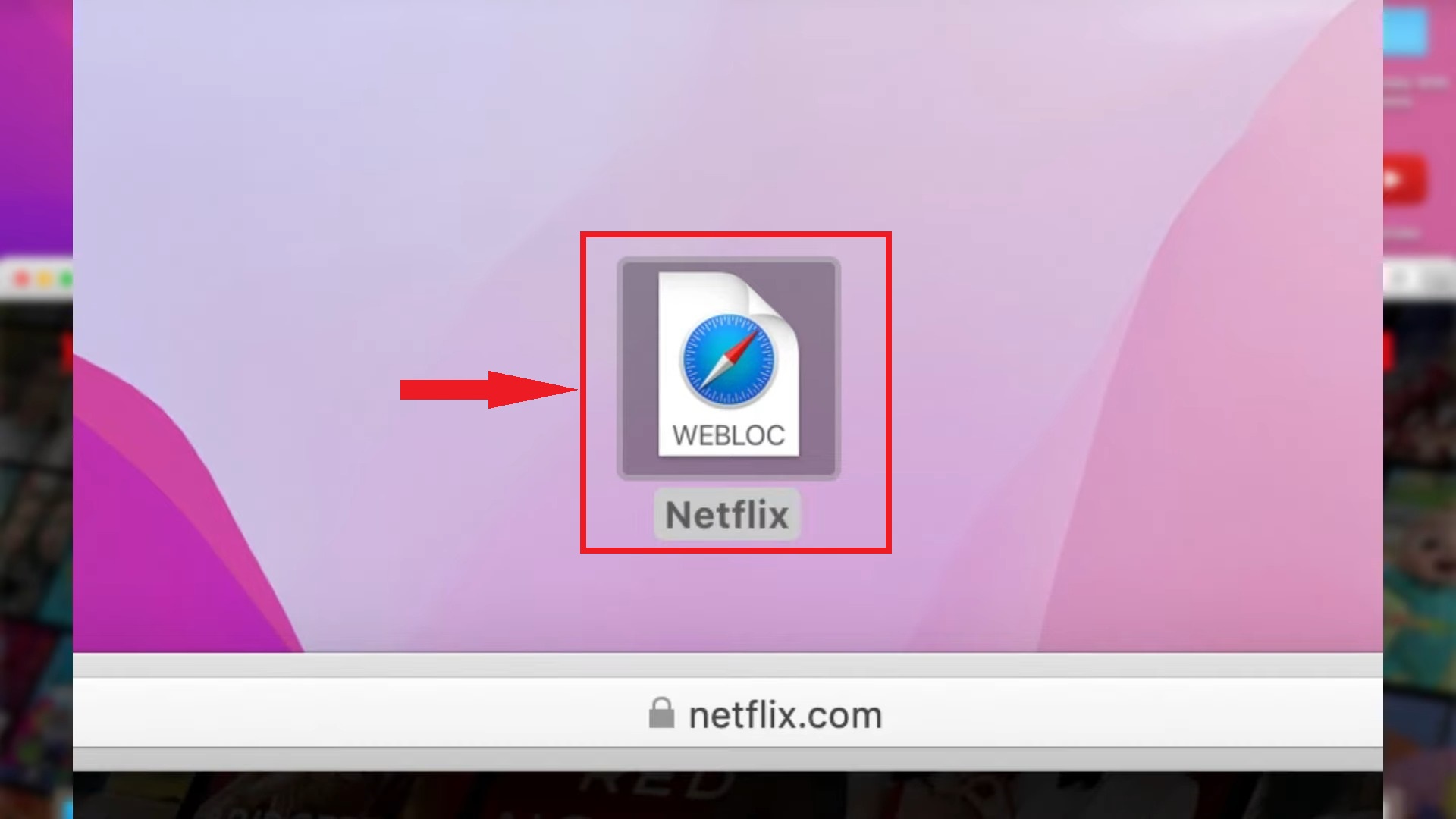 4. A file labeled WEBLOC will appear on your desktop Click on it
