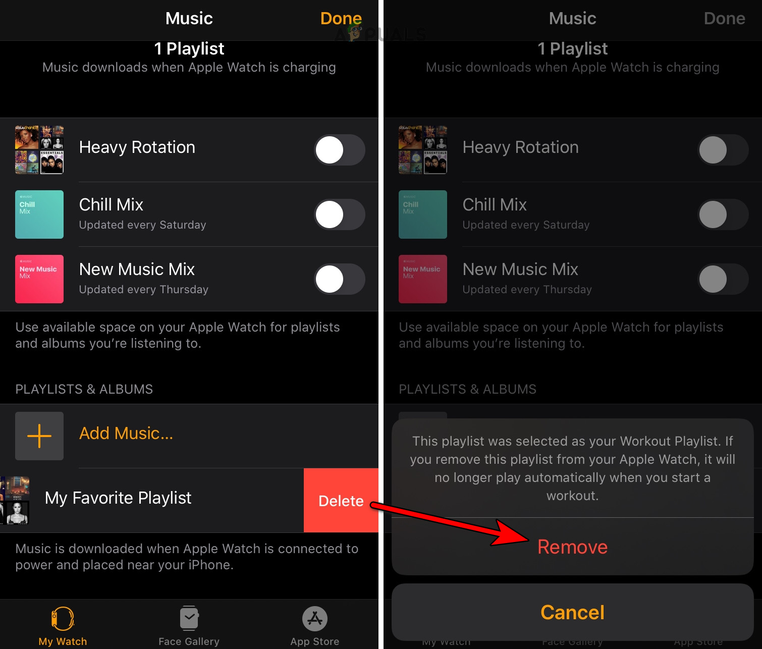 Remove Offline Playlists from the Apple Watch