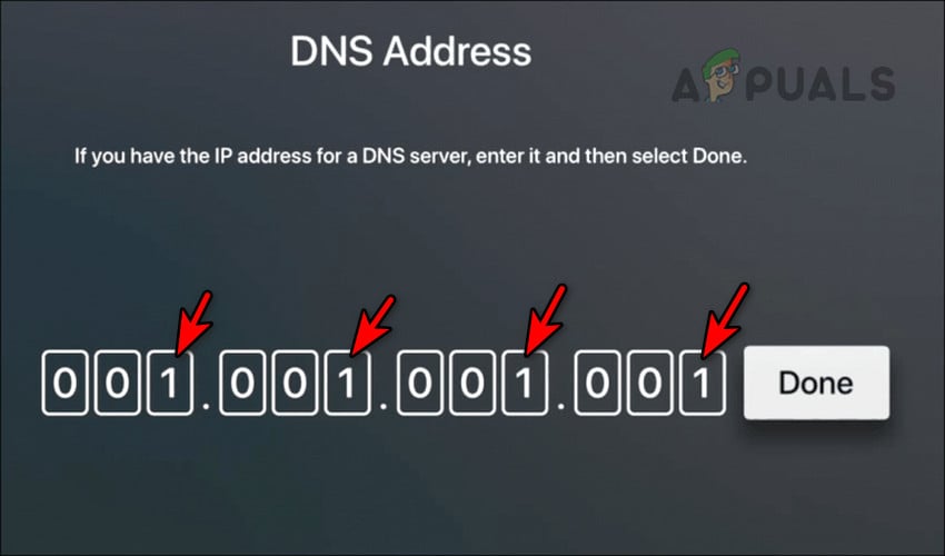 Change Apple TV DNS Server to Cloudflare