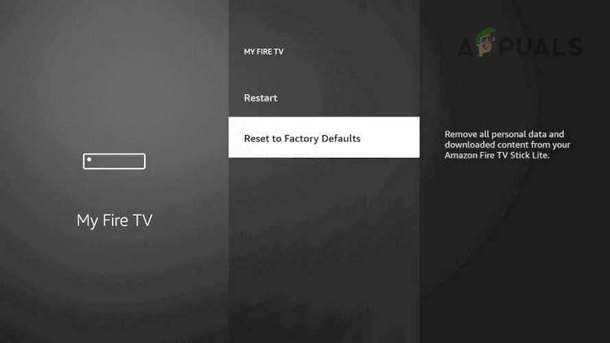 Reset the Fire TV to the Factory Defaults