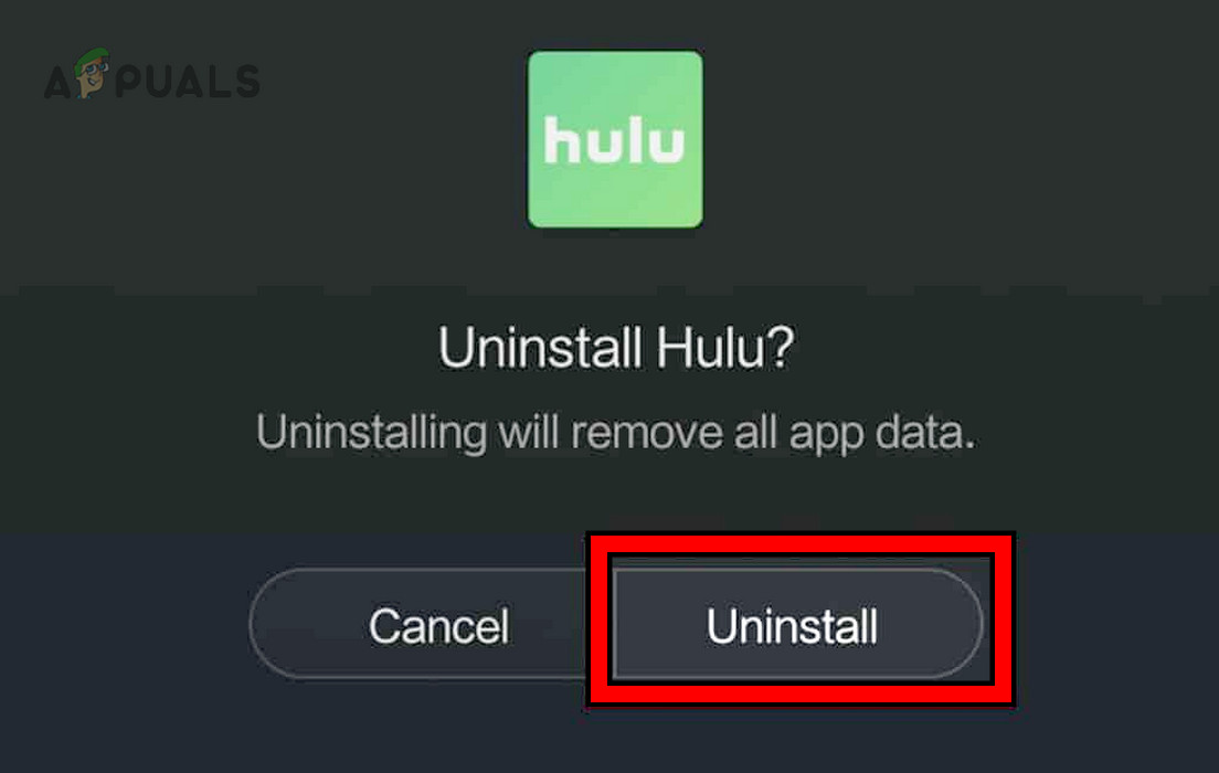 Uninstall Hulu on the Android Device