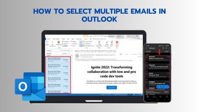 How to select multiple emails in Outlook