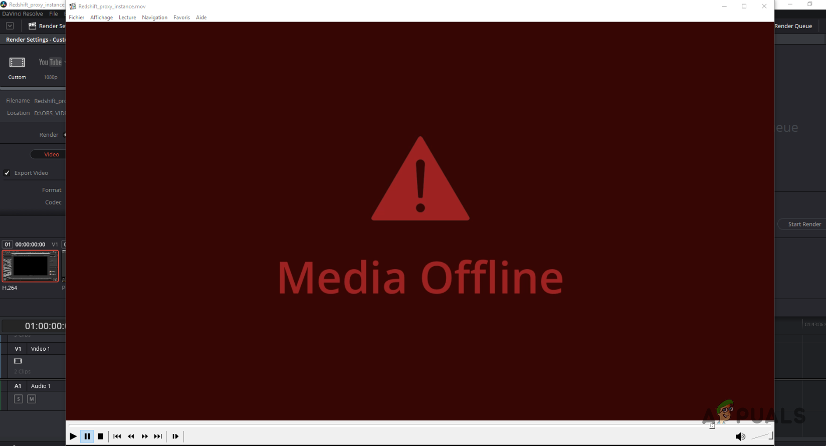 Media Offline in DaVinci Resolve