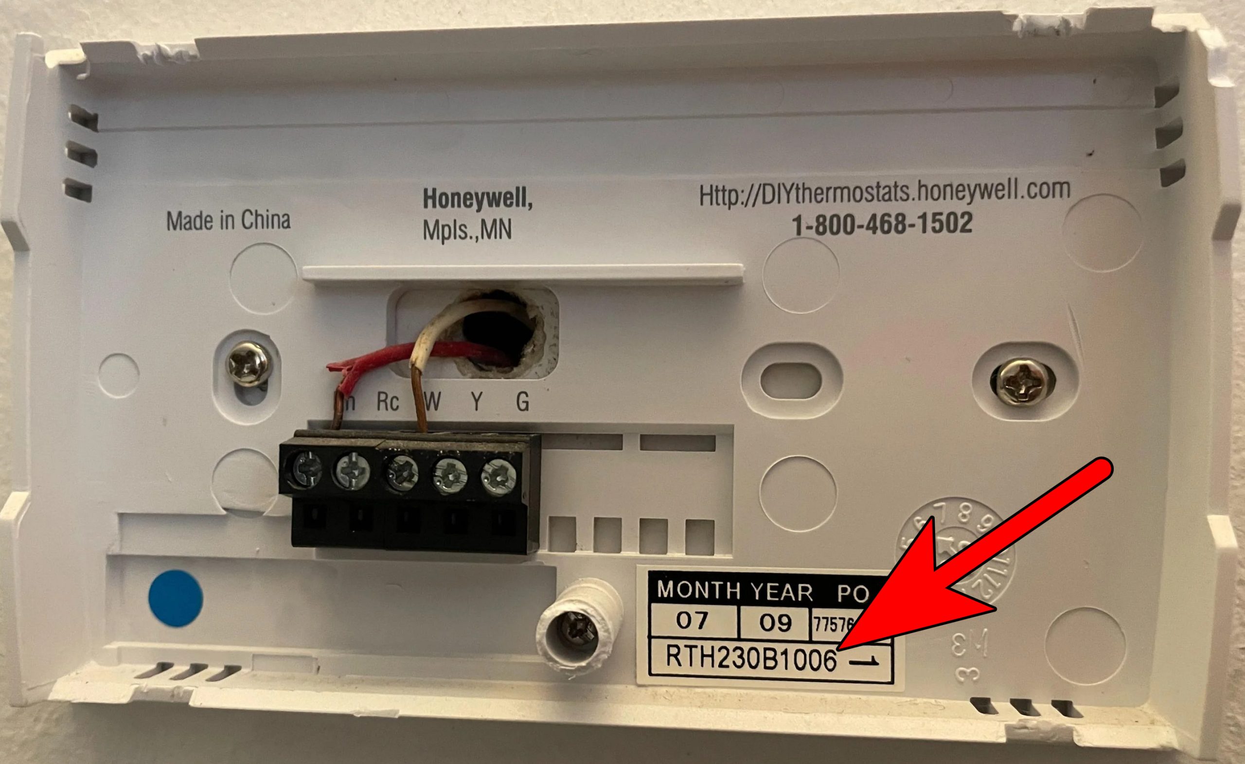 Check the Model of the Honeywell Thermostat