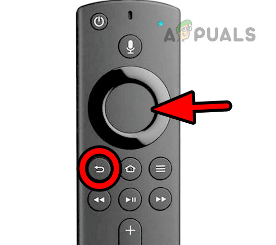 Press the Back and Right Navigation Circle of the Firestick Remote