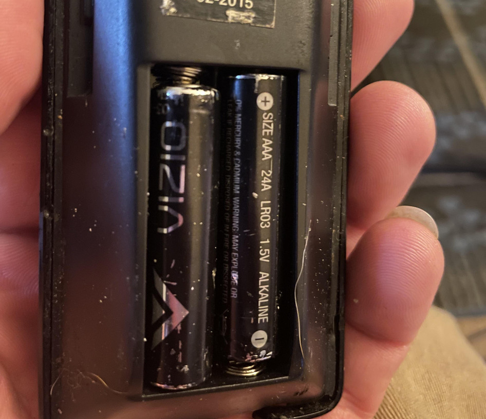 Remove the Batteries of the Vizio Remote