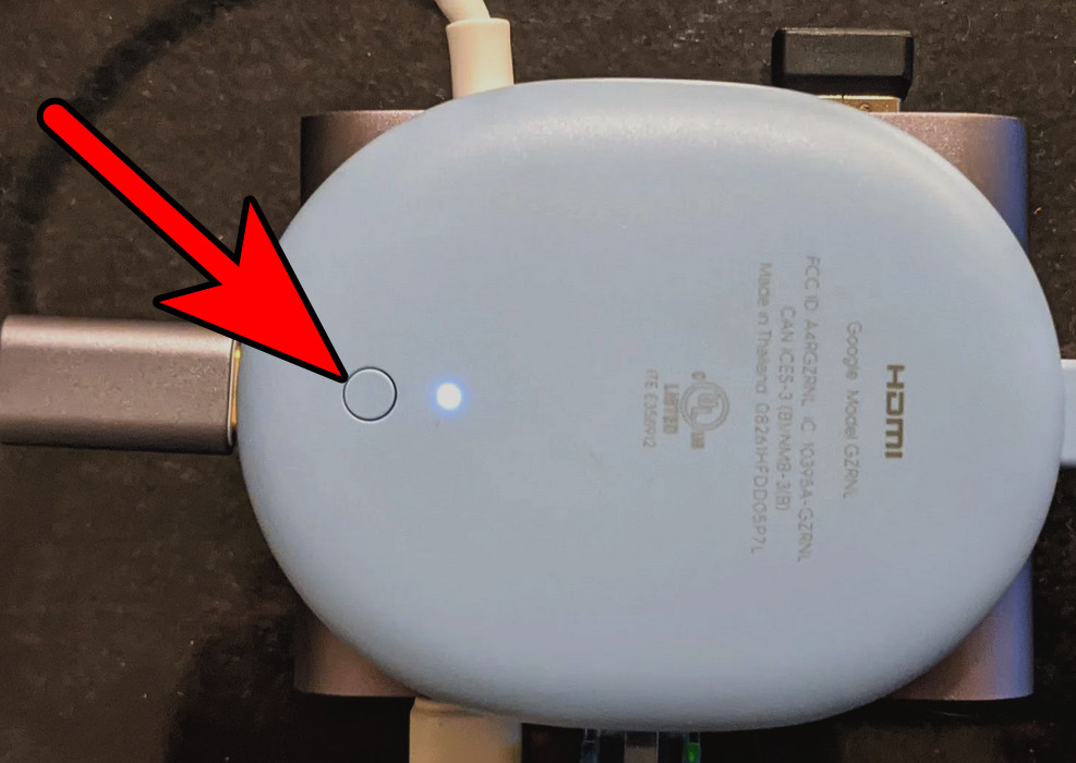 Press the Pairing Button on the Chromecast