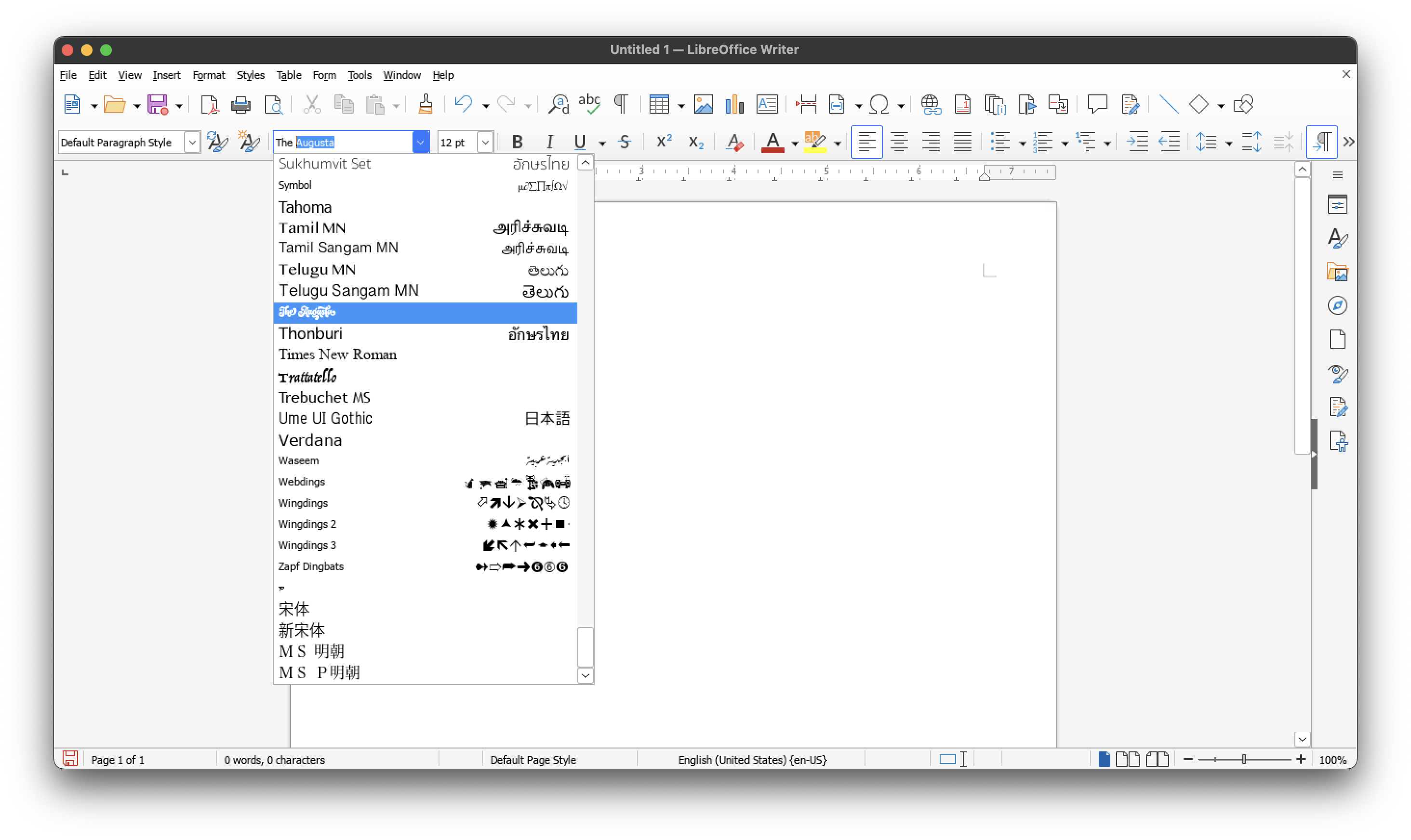 Test the font in any crossover application. In this case I have LibreOffice Writer