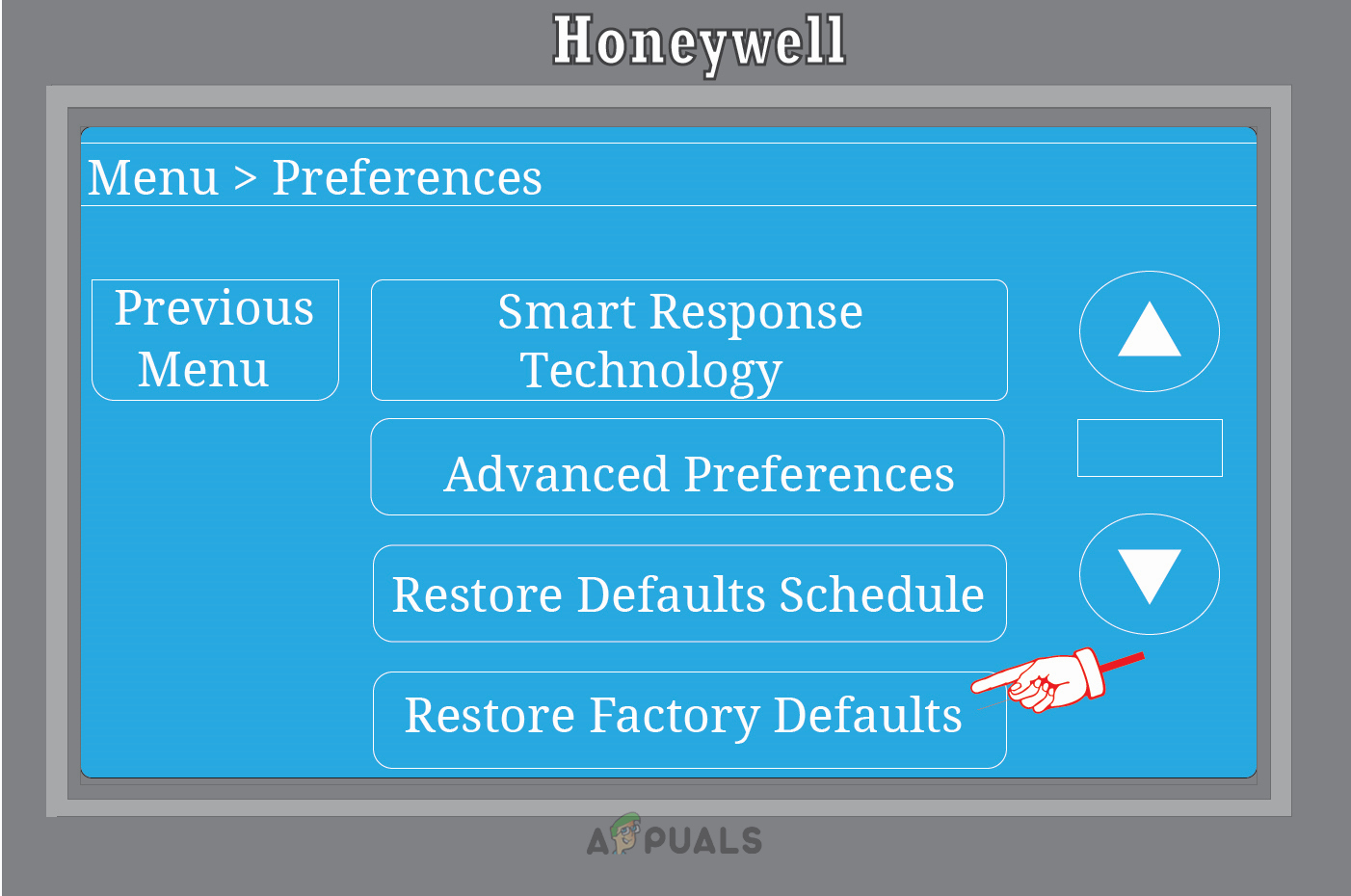 Restore Honeywell Thermostat to Factory Defaults