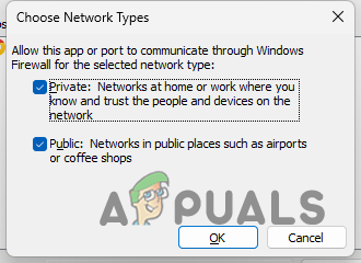 Selecting Allowed Network Types