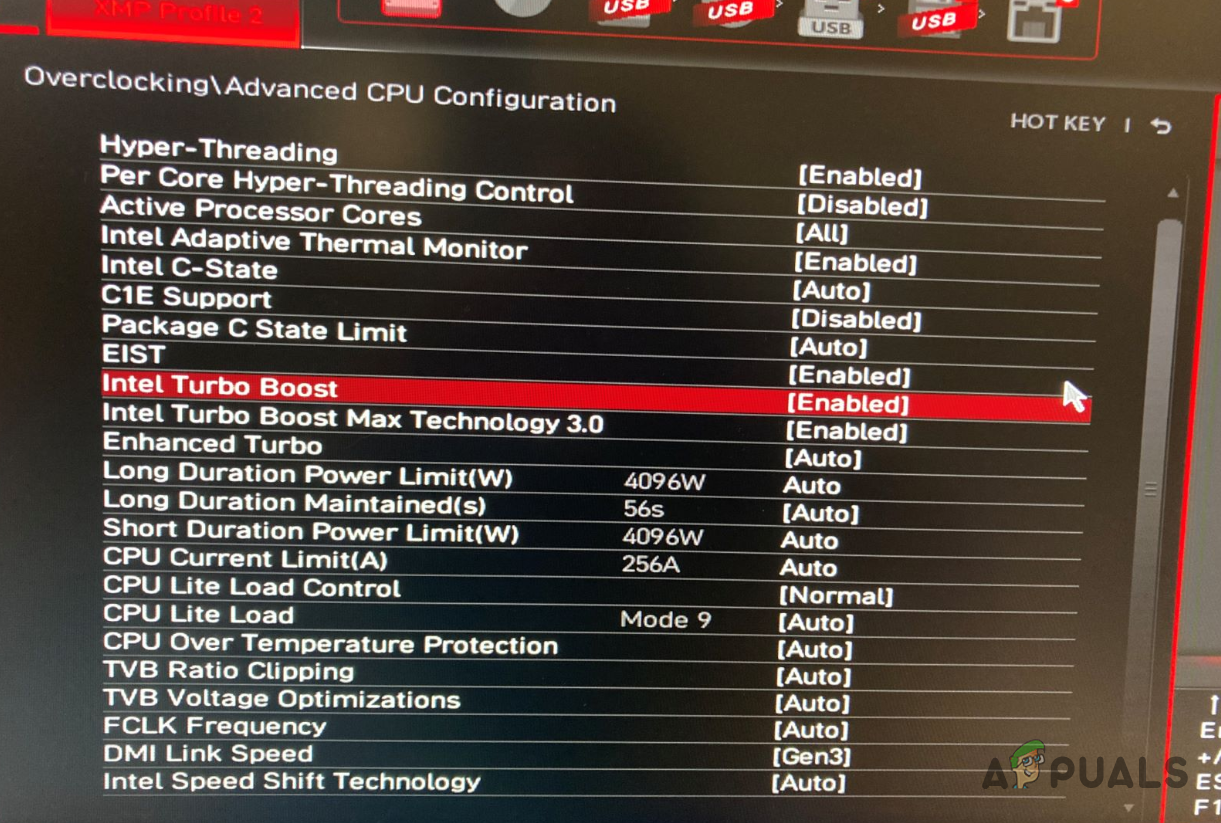 Intel Turbo Boost in BIOS