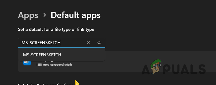 Searching for Screen Sketch Default App