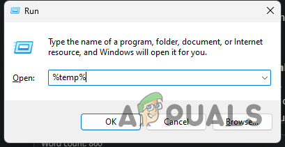 Opening Temp Folder