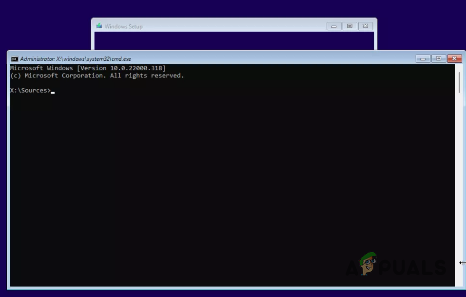 Opening Command Prompt in Windows Setup