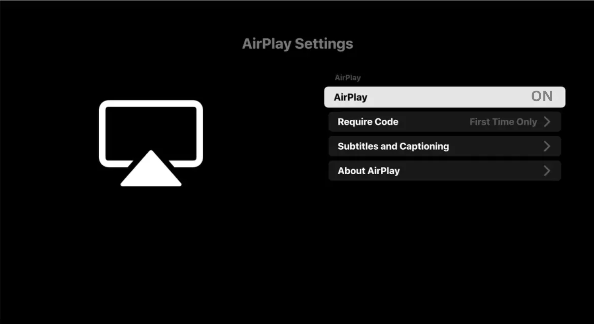 Turn on AirPlay on your Samsung TV