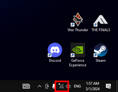 Wifi Icon on Windows.