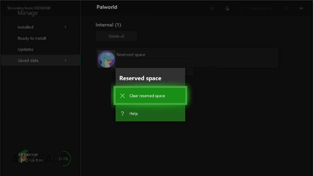 Clear Reserved Space of Palworld on Xbox