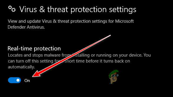 Disabling Real Time Protection