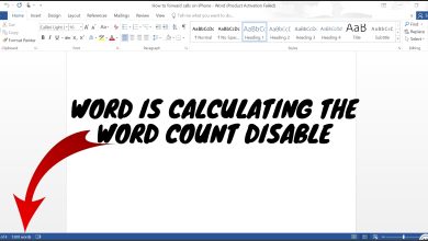 Word is calculating the word count disable