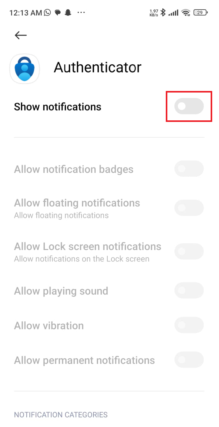 Show Notifications