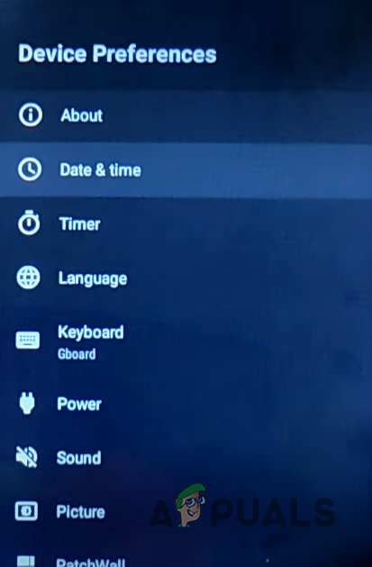 Navigating to Date and Time Settings menu