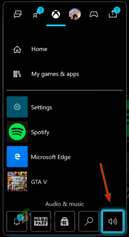 Navigating to the Audio Settings on the Xbox One