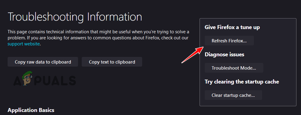 Resetting Firefox