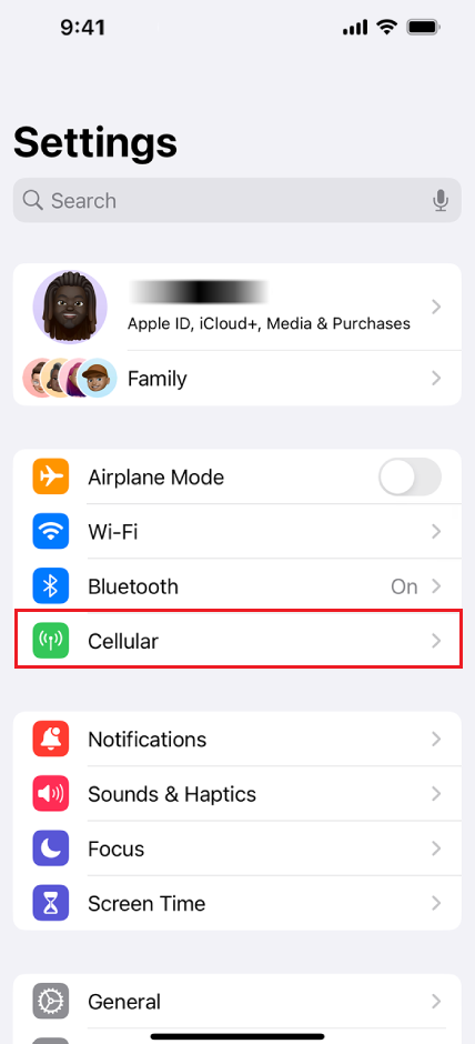 Cellular settings