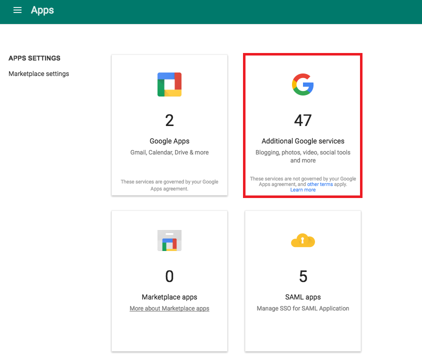 Additional Google Services