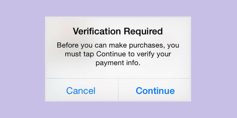 Verification Required App Store