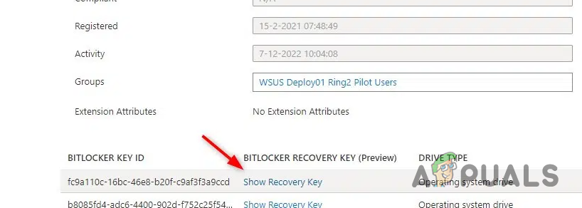 BitLocker Recovery Key in Azure Active Directory