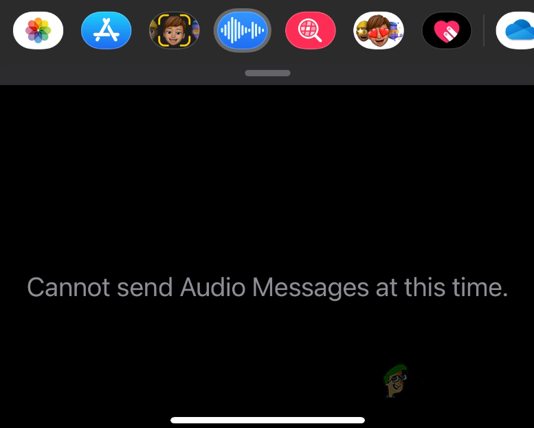 Cannot Send Audio Messages At This Time Error Message