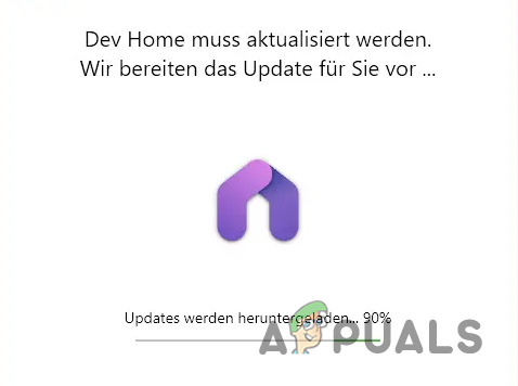 Dev Home Update Stuck at 90%