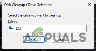 Selecting the System Drive in Disk Cleanup