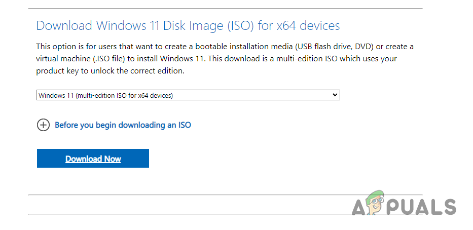 Downloading Windows ISO Image