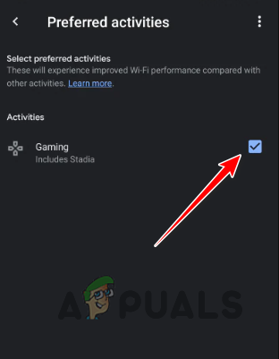 Turning off Preferred Activities