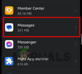 Navigating to Messages App Settings