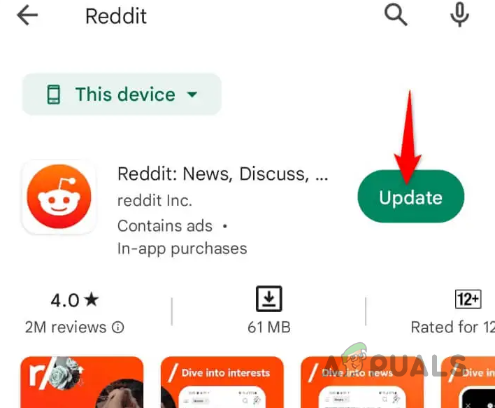 Updating Reddit App