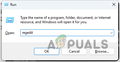 Opening Windows Registry Editor