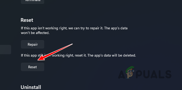 Resetting Problematic App