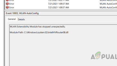WLAN Extensibility Module has Stopped Unexpectedly Error Message