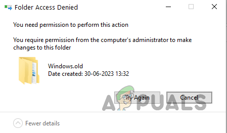 You Require Permission from Administrators to Make Changes to This Folder Error Message